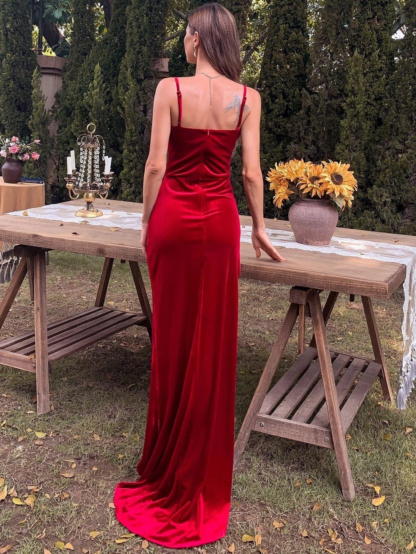 Velvet Cami Cocktail Dress M0698