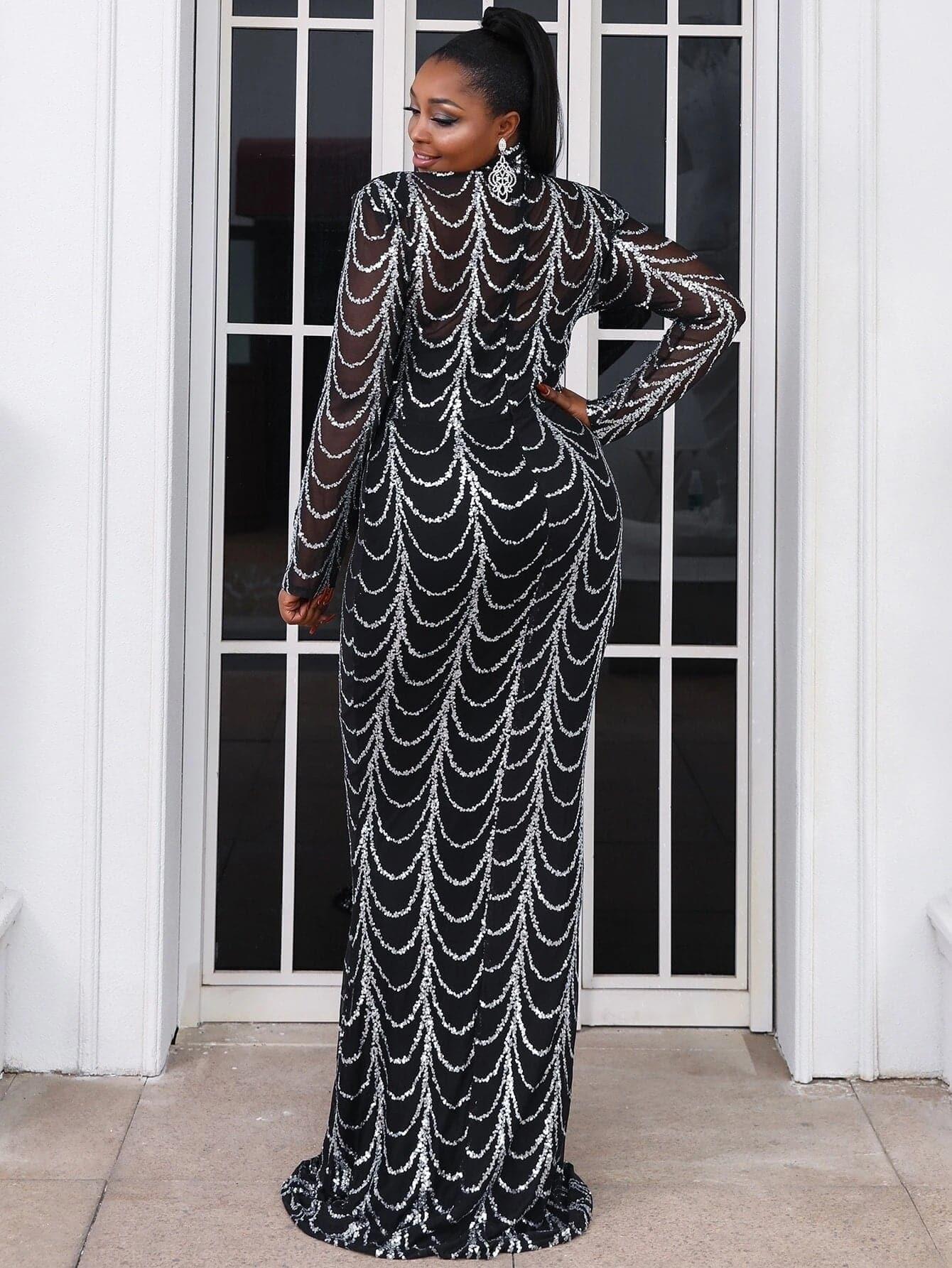 Plus Beads Chain Mermaid Prom Dress P0080