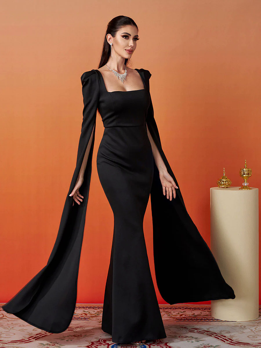 Formal Square Neck Mermaid Dress XJ878