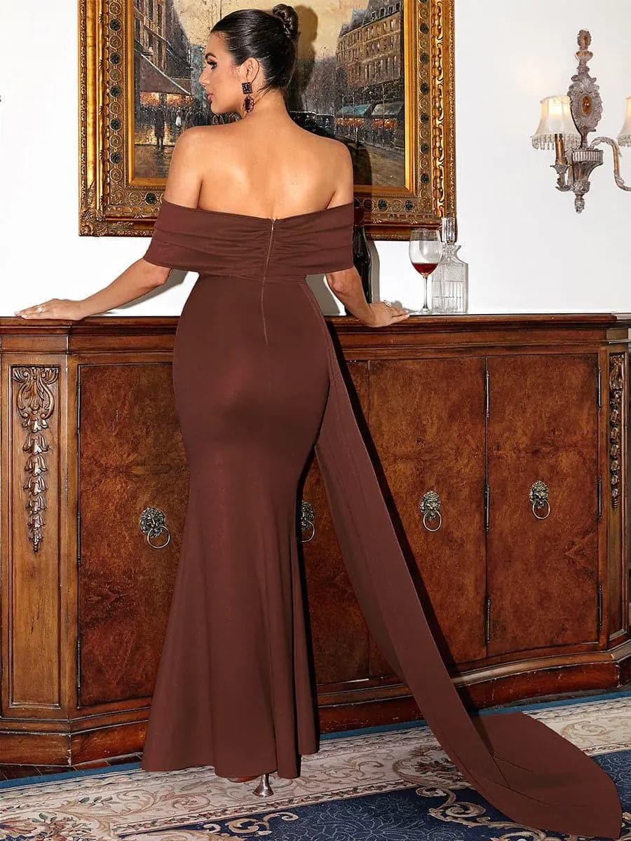 Strapless Backless Red Mermaid Dress XJ1286